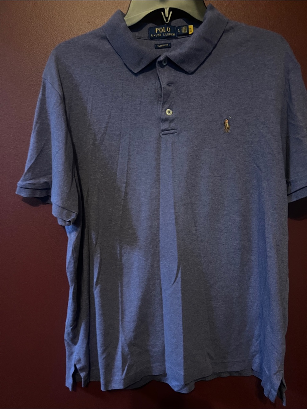 Polo by Ralph Lauren Men's purple Polo with Pony Logo